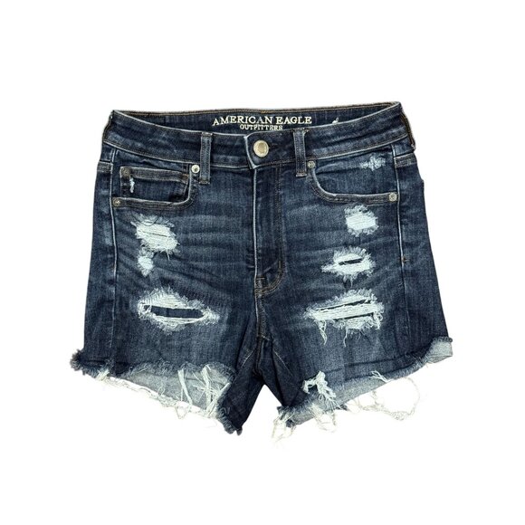 American Eagle Size 6 Next Level Stretch X High-Waisted Shortie Denim Comfort - Picture 2 of 8